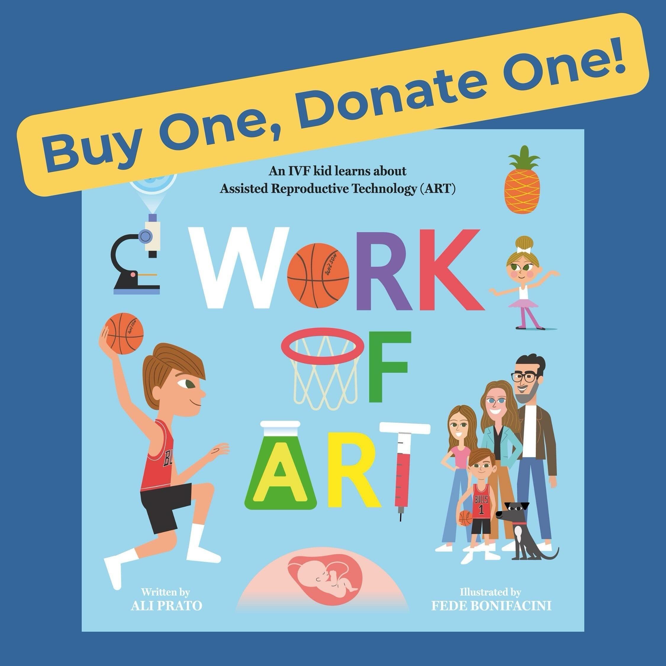 🧡🧡🧡🧡NIAW🧡🧡🧡🧡

It&rsquo;s National Infertility Awareness Week, and I am kicking off a &ldquo;Buy One, Donate One,&rdquo; campaign for my children&rsquo;s book about IVF, &ldquo;Work of ART.&rdquo; 

From today through Saturday 4/27, if you pur
