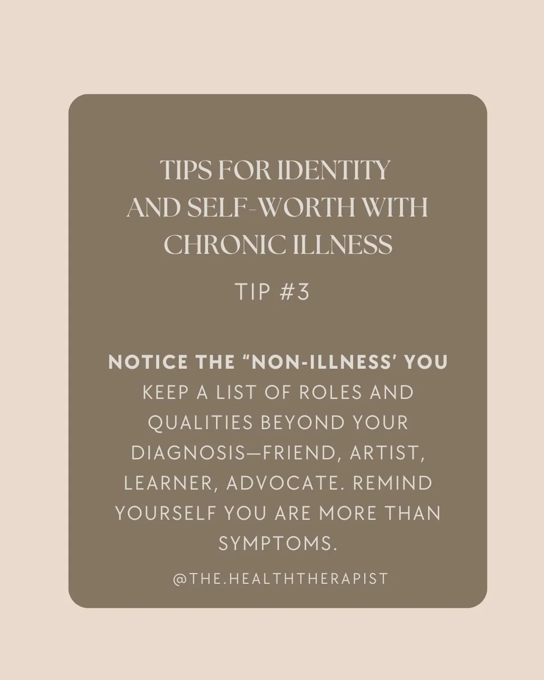 #chronicillness #chronicillnesslife #chronicillnesswarrior #spoonielife #spooniecommunity #chronicillnesssupport #invisibleillness #autoimmunedisease #chronicpain #mentalhealth #mentalhealthawareness #selfworth #selfesteem #selfcompassion #identity #