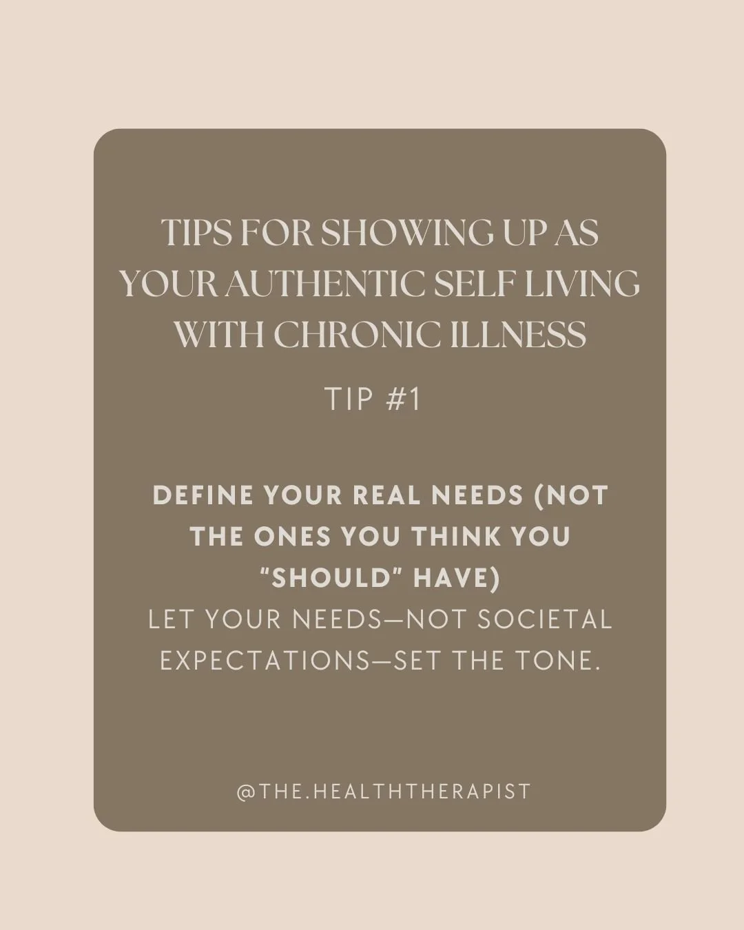 When you&rsquo;re living with chronic illness, authenticity often begins with something surprisingly simple: telling the truth about what you need today.

Not the needs you wish you had.
Not the needs you think you should have.
Not the needs that mak