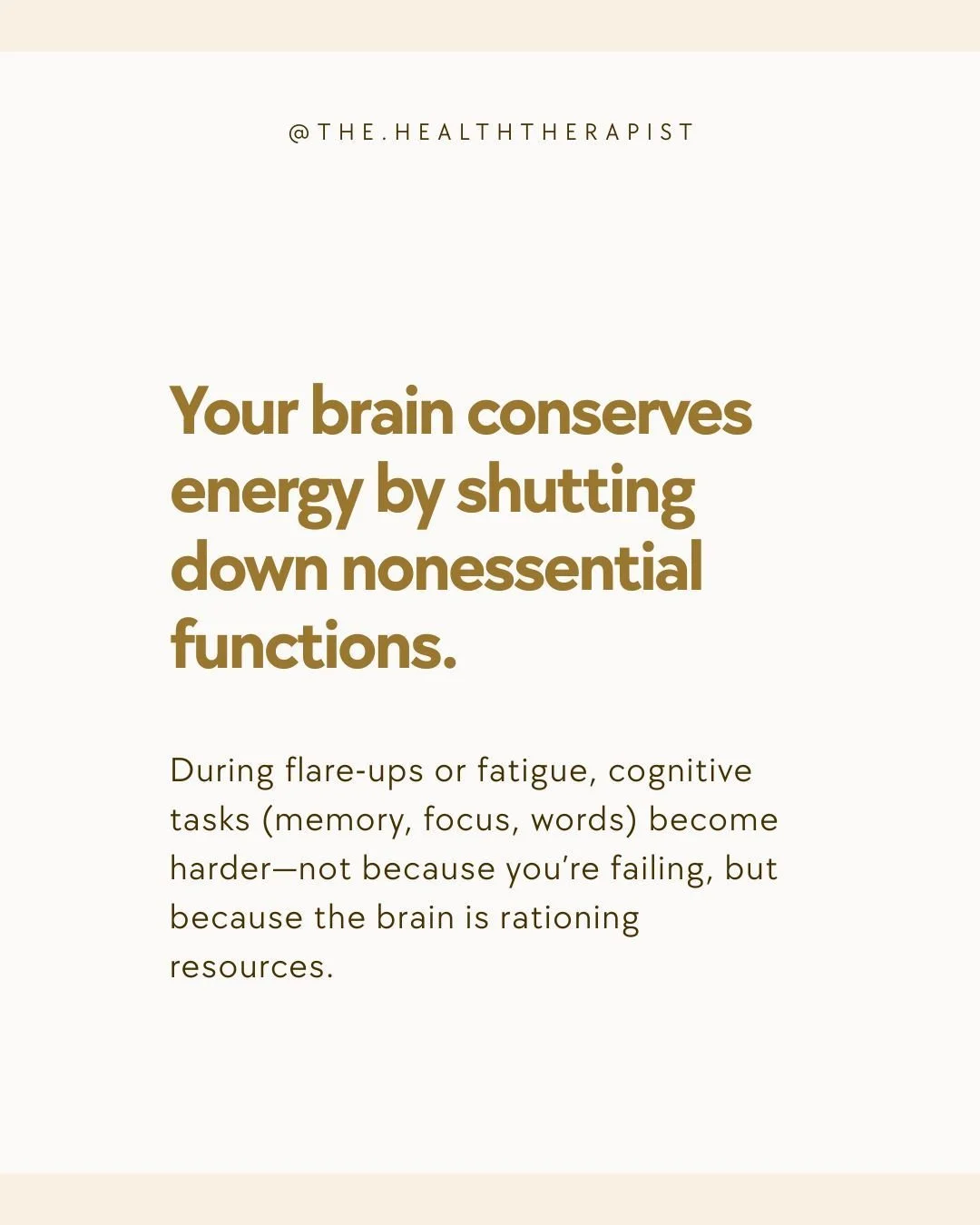 When your body is under strain from pain, inflammation, fatigue, or stress, your brain often reallocates energy to basic survival functions. That&rsquo;s why memory, concentration, word-finding, and planning can feel so much harder&mdash;hello &ldquo