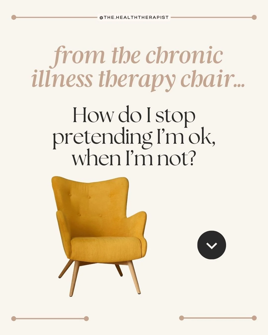 Many people with chronic illness learn to perform wellness &mdash; smiling through symptoms, minimizing pain, masking fatigue.
It&rsquo;s a protective habit, but it can also become isolating.
You don&rsquo;t owe anyone a performance.
Authenticity is 