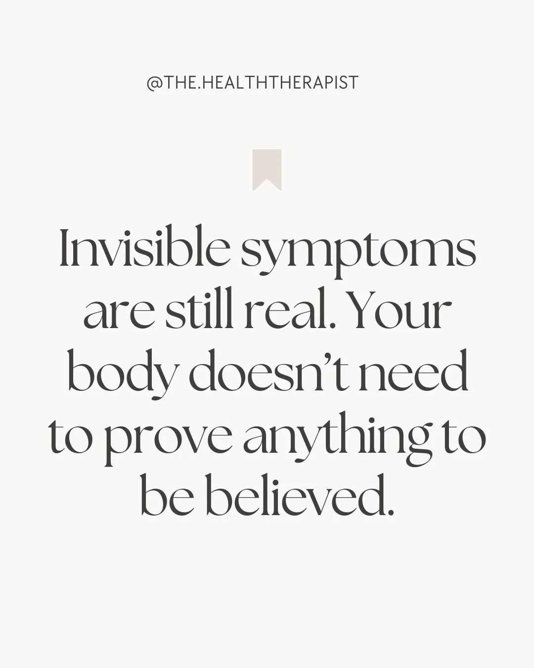 Your pain is real. Your fatigue is real. You don&rsquo;t need visible evidence for your experience to matter. 💛
#invisibleillness #chronicpain #chronicfatigue #thehealththerapist #spoonielife #chronicillnesscommunity #chronicillnessmentalhealth #bel