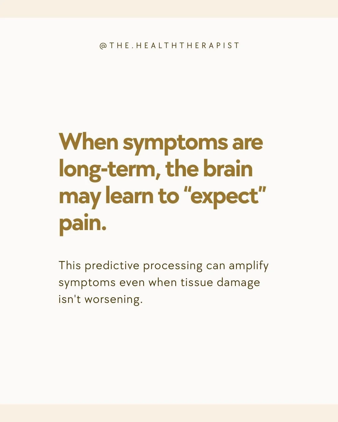 Over time, the brain can start predicting pain before it even fully arrives, based on patterns it&rsquo;s seen before. This doesn&rsquo;t mean you&rsquo;re imagining it&mdash;it means your nervous system has become very efficient at anticipating thre