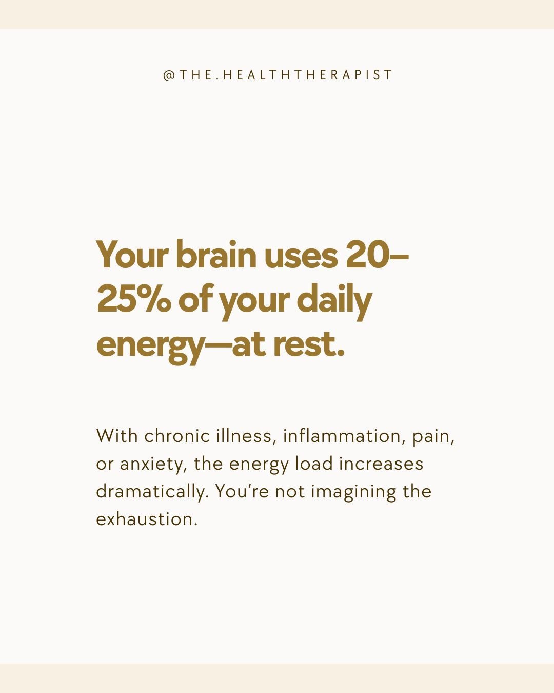 Even at rest, the brain uses a significant portion of your body&rsquo;s energy. When you add pain, health anxiety, symptom monitoring, and emotional stress, that energy demand climbs. If you feel wiped out by &ldquo;just thinking&rdquo; or &ldquo;doi