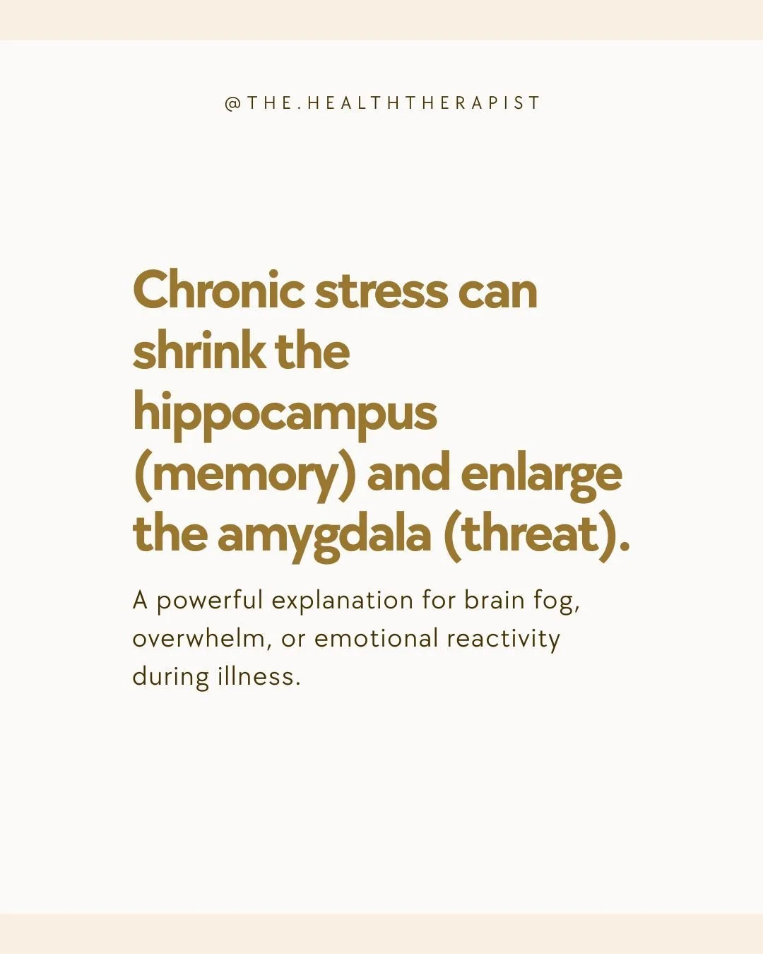 Long-term stress and illness can impact areas of the brain involved in memory, focus, and emotional regulation. You might notice more forgetfulness, trouble concentrating, or feeling &ldquo;on edge&rdquo; more easily. This isn&rsquo;t a moral failing