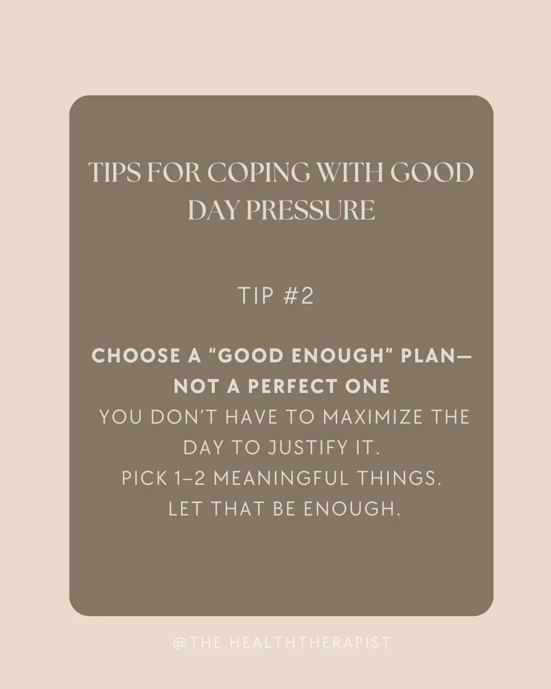 On a good day, it can feel like there&rsquo;s an invisible checklist waiting for you.

All the things you haven&rsquo;t been able to do.
All the ways you feel behind.
All the pressure to catch up&hellip; right now.

But trying to do everything often 