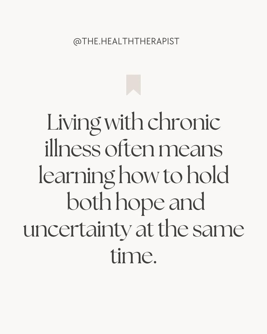 It&rsquo;s not just about staying hopeful.

It&rsquo;s about learning how to live with uncertainty&mdash;
without letting it take everything from you.

Both can exist at the same time.

#chronicillness #chronicpain #spoonielife #chronicillnesssupport