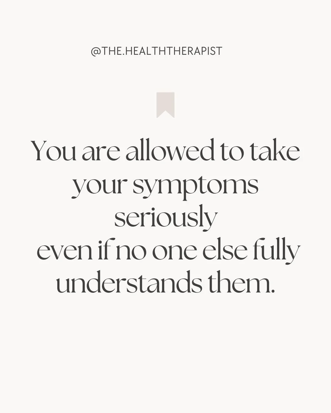 Not being understood can make you question yourself.

Minimize what you&rsquo;re feeling.
Second-guess your experience.

But your symptoms don&rsquo;t need external validation to be real.

You&rsquo;re allowed to take your experience seriously&mdash;