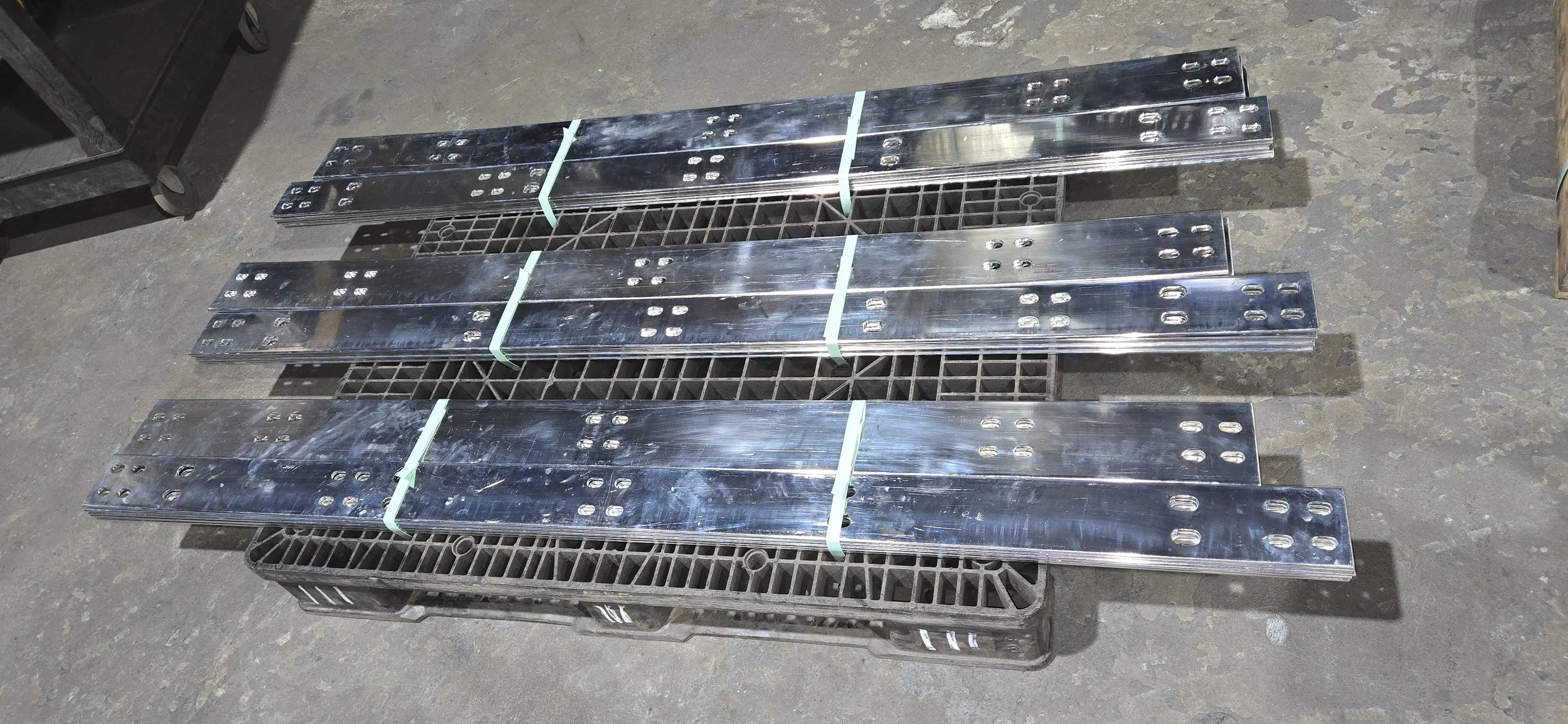 Tin plated copper busbar fabricated in Ontario by Artificer Inc.
