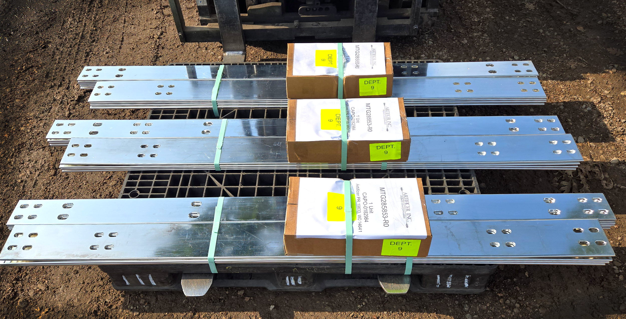Tin plated copper busbar fabricated in Ontario by Artificer Inc. CNC punched copper bus bar, Brantford Ontario
