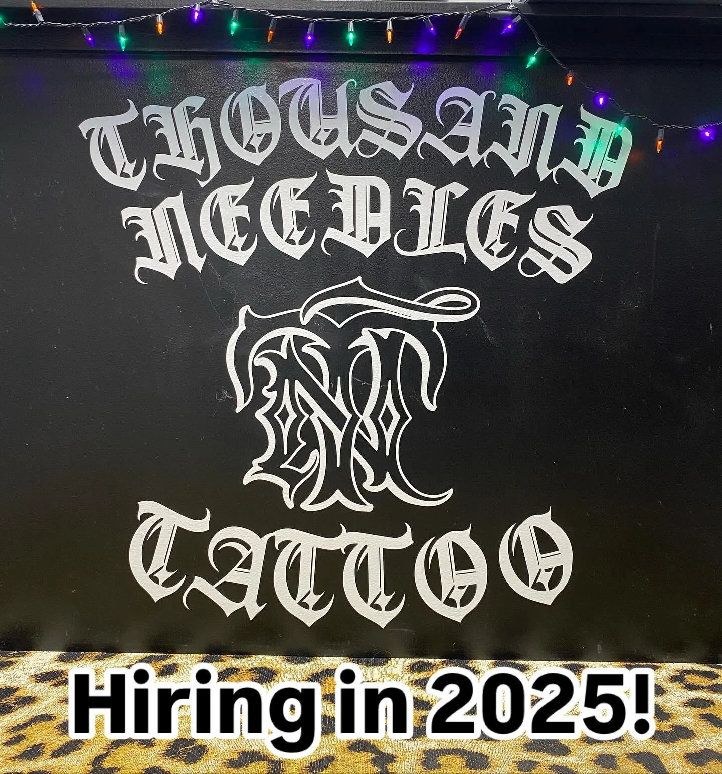 We&rsquo;re looking to hire a new artist for 2025! Full or part time availability. No apprentices at this time. Must have experience and eager to work! 

There&rsquo;s a lot of knowledge flowing through this shop and we&rsquo;d love to add some more!