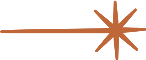 An ember orange shooting star