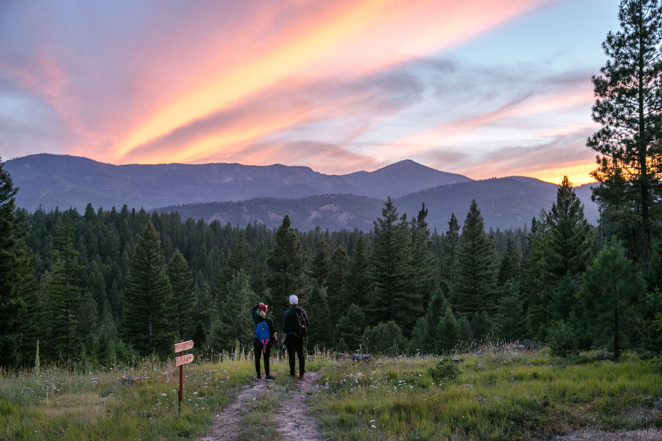 Don't forget your camera for those stunning mountain sunsets at The Hohnstead Glamping Cabins Resort near Missoula, Montana