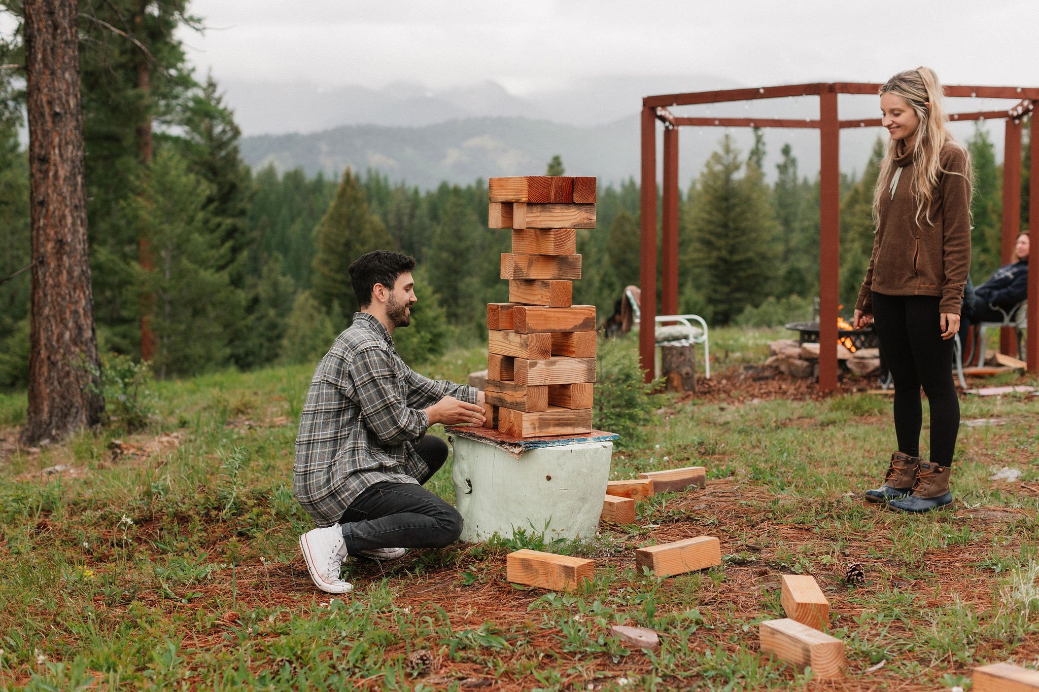 Play outdoor games, reconnect to nature and to each other at The Hohnstead Glamping Cabins Resort near Missoula, Montana