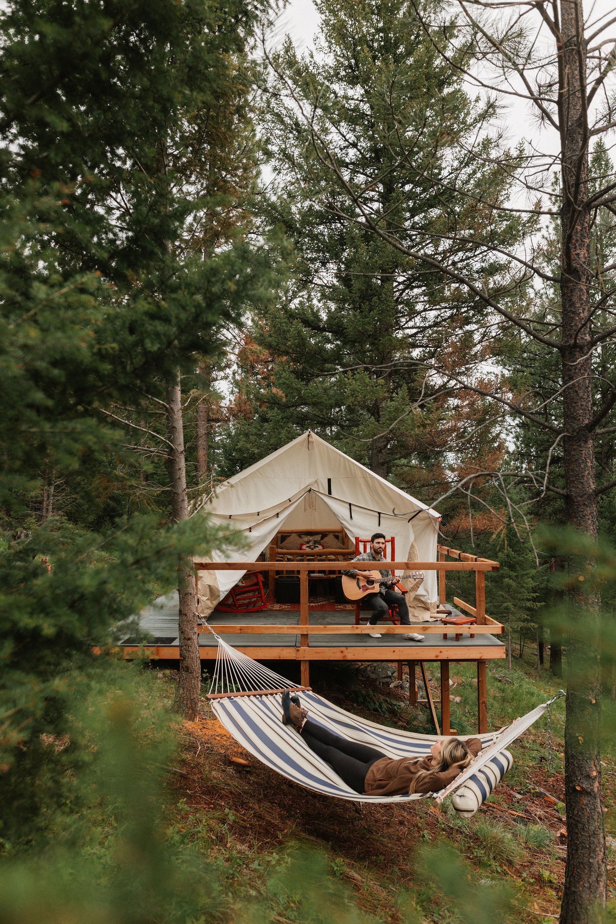 The Ranch Hand Glamping Tent at The Hohnstead Glamping Cabins Resort near Missoula, Montana