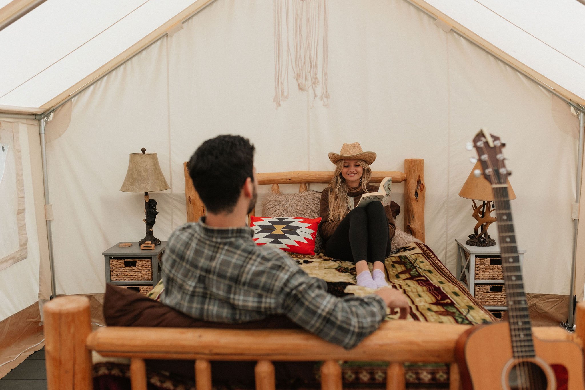 The Ranch Hand Glamping Tent at The Hohnstead Glamping Cabins Resort in Bonner, Montana