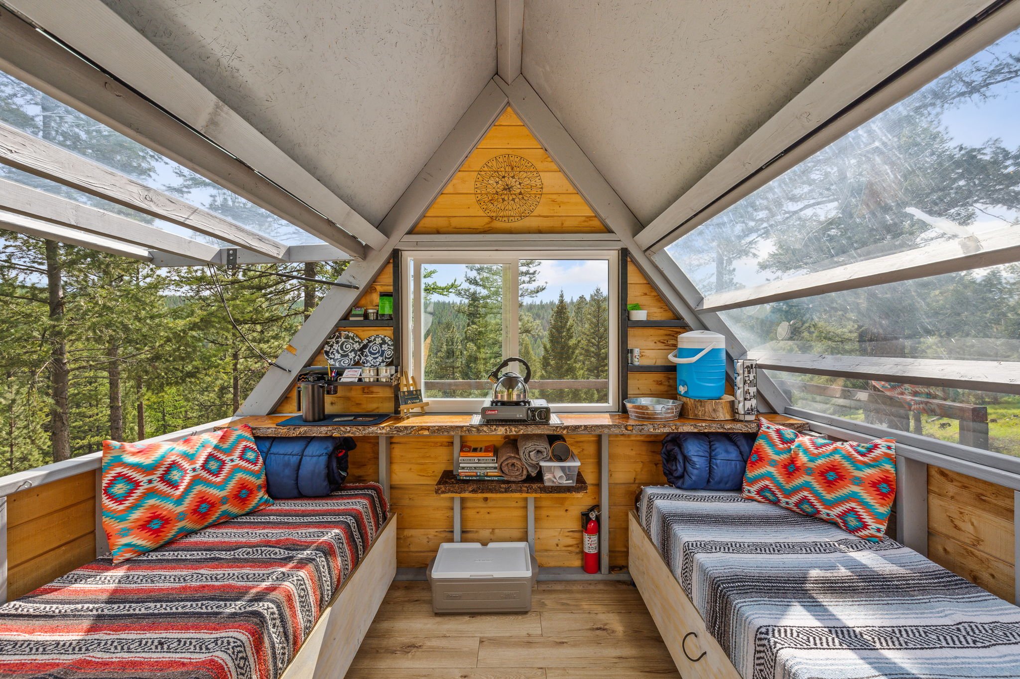 The Blind Cabin at The Hohnstead Glamping Cabins Resort in Bonner Montana