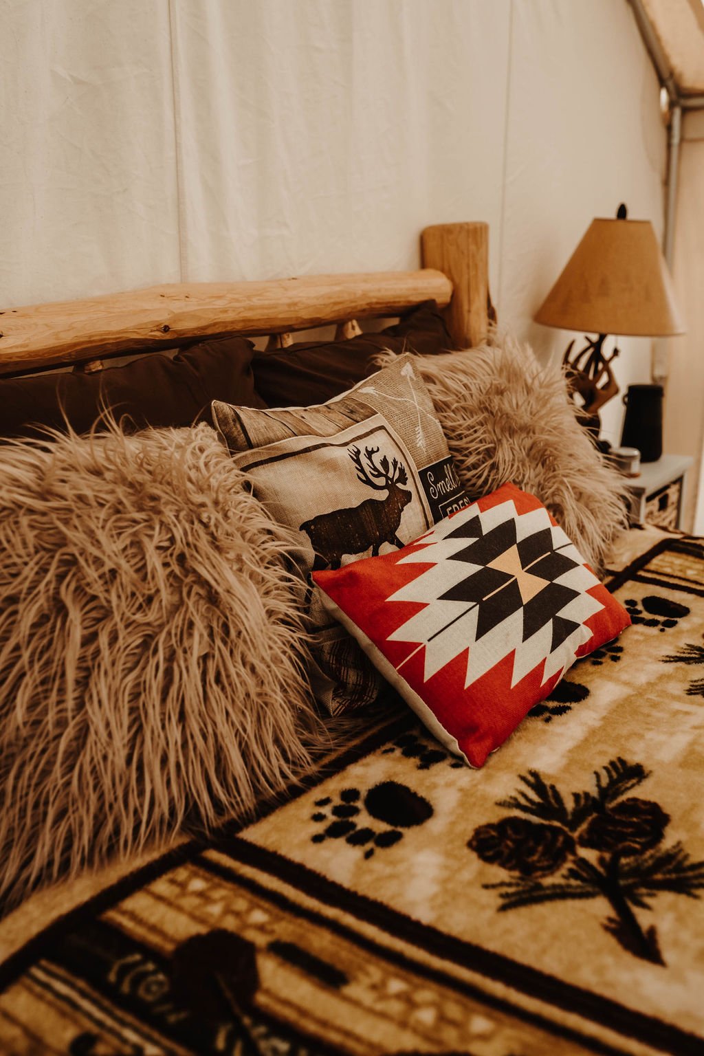 The Ranch Hand Glamping Tent at The Hohnstead Glamping Cabins Resort in Bonner Montana