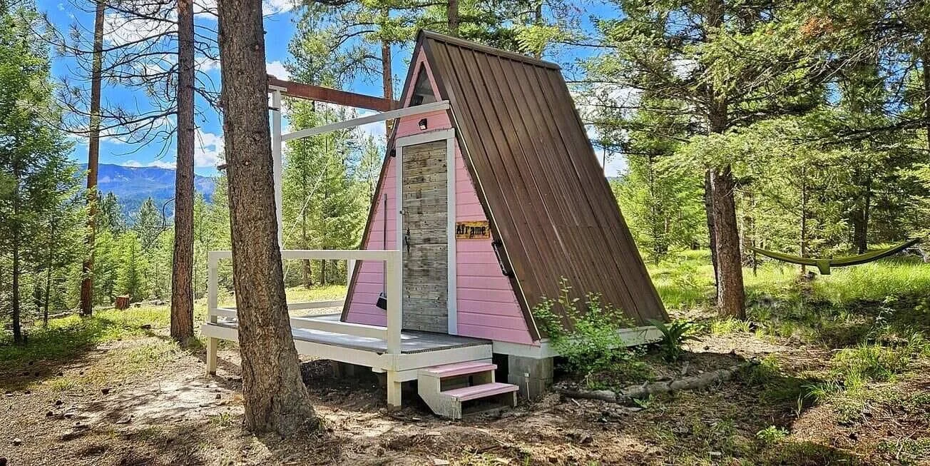 A-frame Cabin at The Hohnstead Glamping Cabins near Missoula Montana