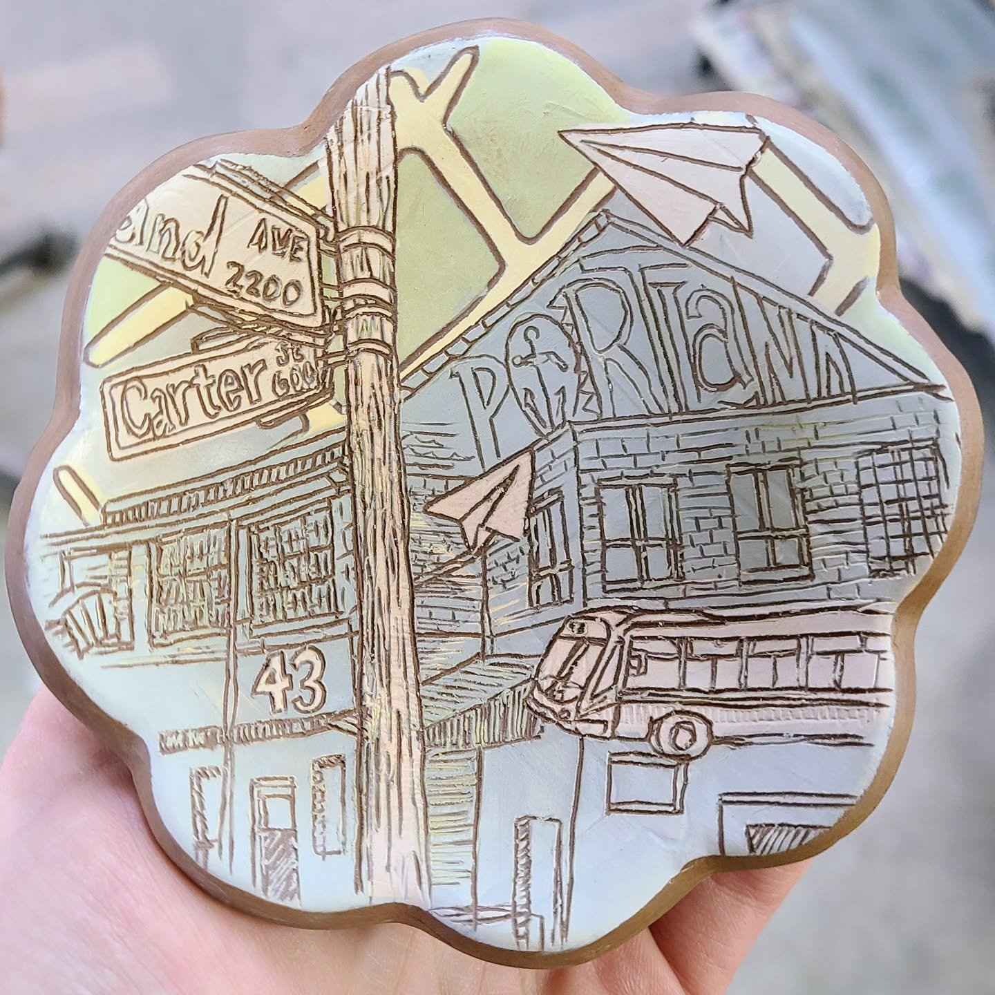 I can't decide if it's the content or the composition of this lil dish that I love so much. My mother worked in this thrift shop for 19 years! So, so, sooo many memories of that place. It was about a 15 minute walk from the house or a quick bus ride 