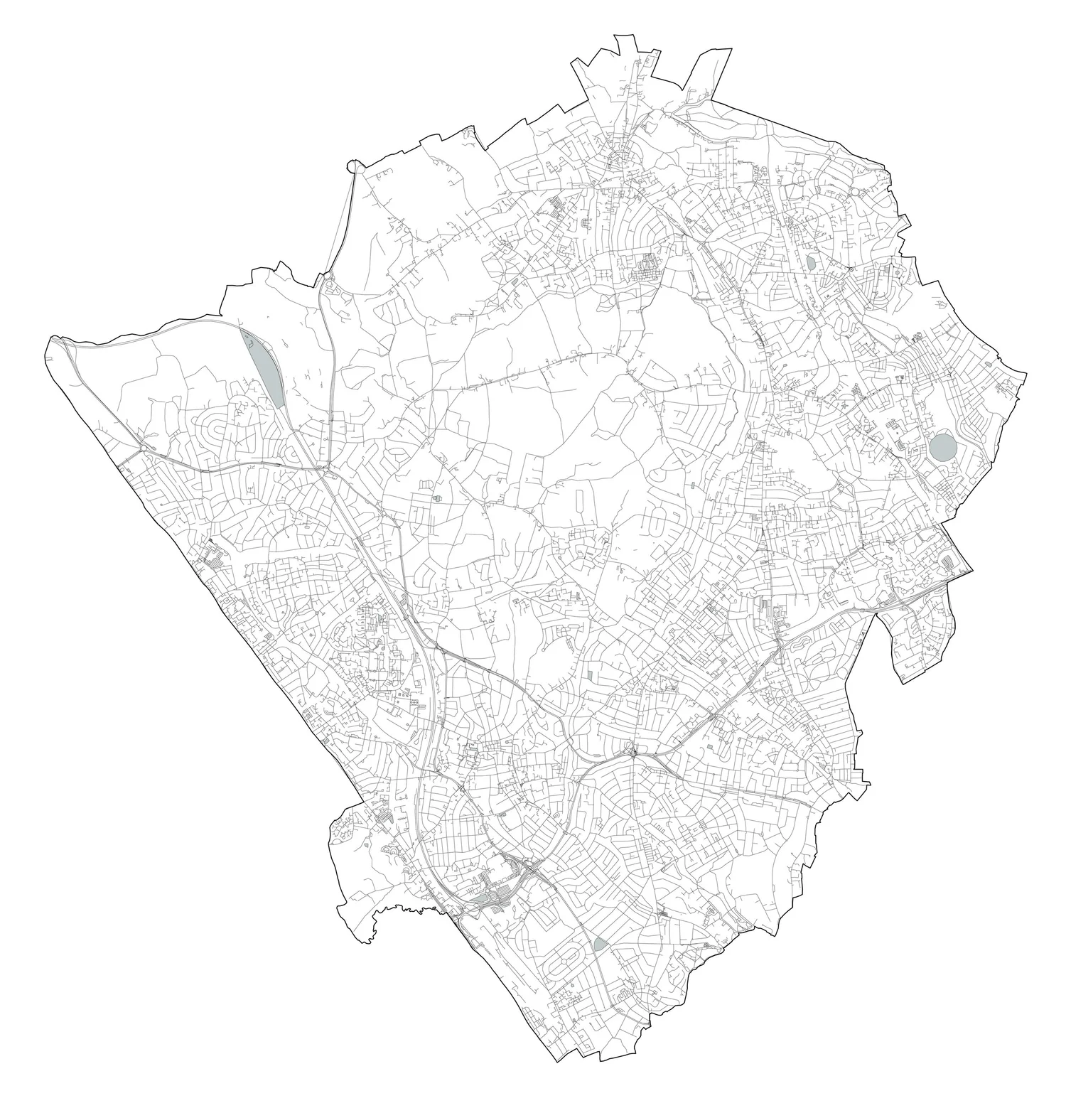 A street map of a London borough