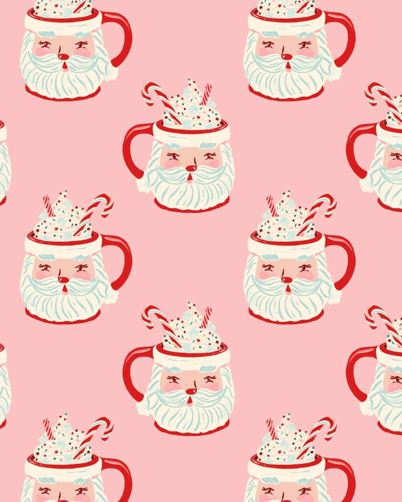 Give me all the vintage Christmas mugs ✨
&bull;
&bull;
&bull;
&bull;
&bull;
design | pattern | illustration | color inspo | designer | art licensing | artist | Christmas | drawing