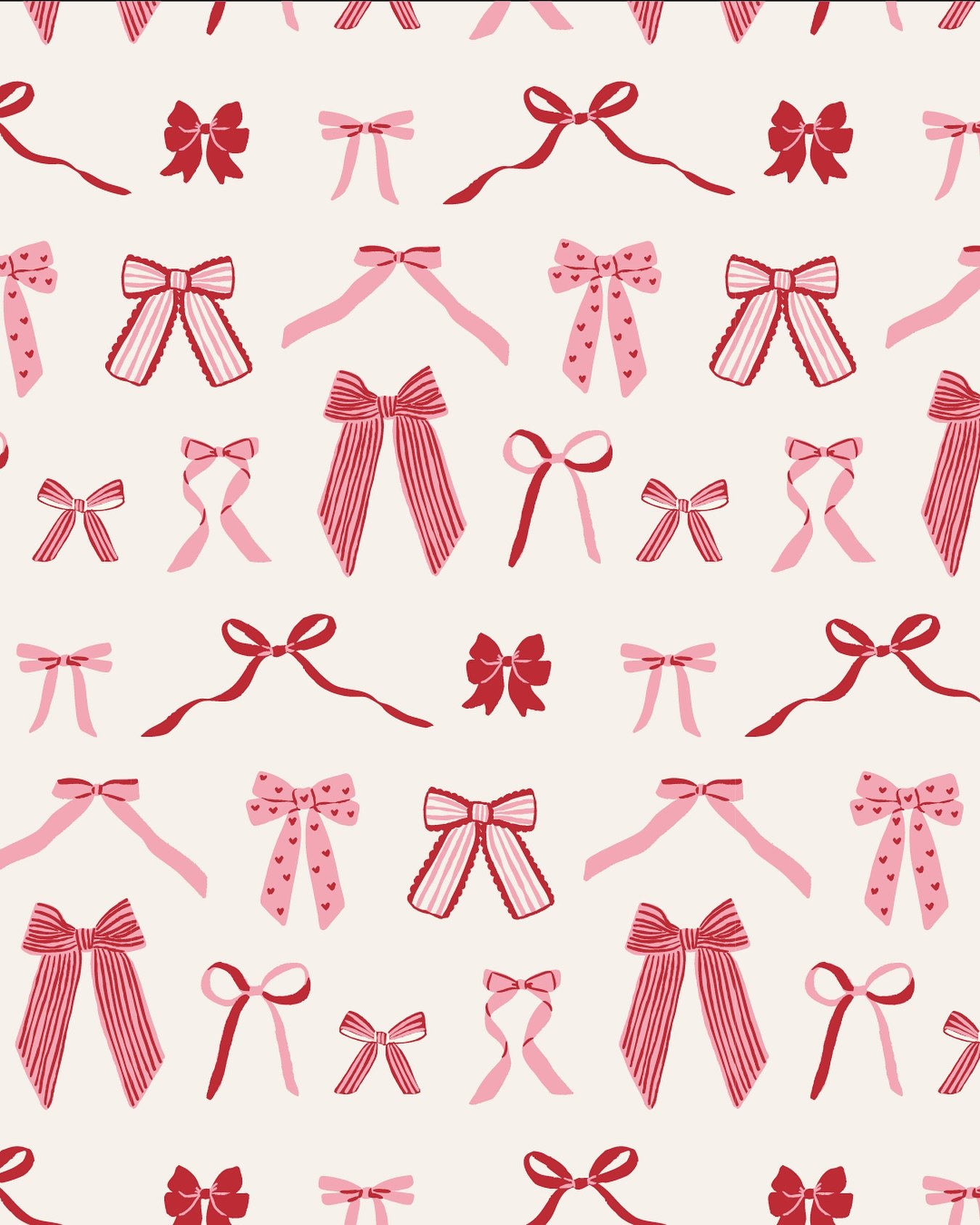 Bow pattern for @mymindseyeinc Valentine&rsquo;s collection ❤️
&bull;
&bull;
&bull;
&bull;
&bull;
design | pattern | illustration | color inspo | designer | art licensing | artist | valentines | drawing