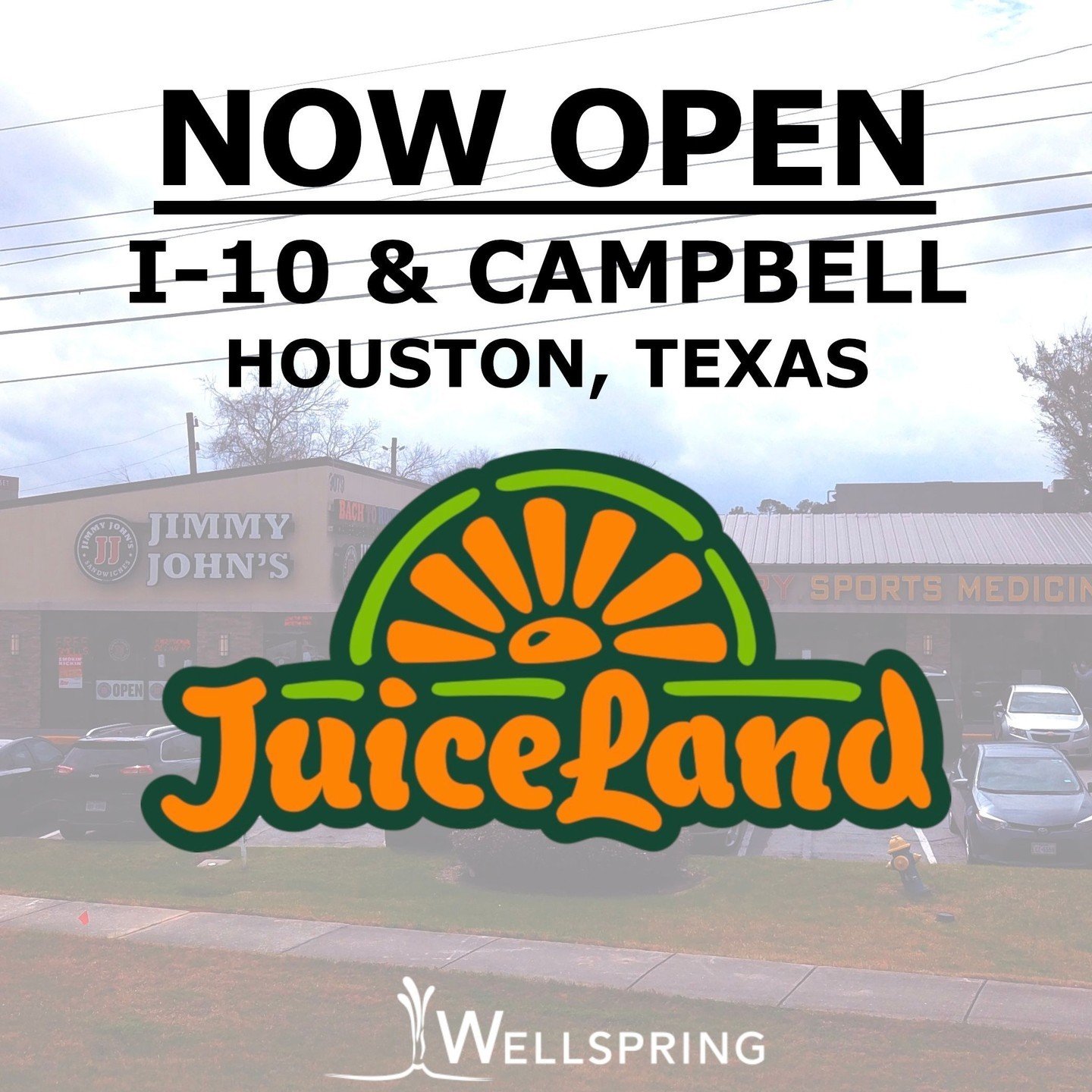 Juiceland is now open at I-10 &amp; Campbell in Memorial! I&rsquo;ve already been and had a Peachy Green, have you?

#wellspringcre #cre #retail #landlordrep #juiceland #memorial #hedwigvillage #nowopen