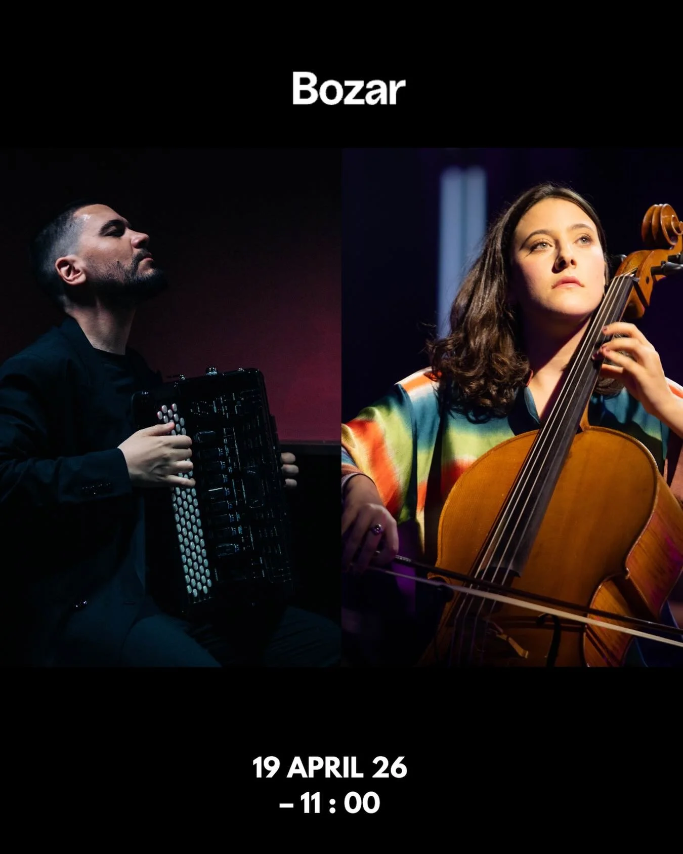 Dear friends, I&rsquo;m extremely happy to play my first concert in the beautiful Salle Henry Le B&oelig;uf at Bozar this Sunday with the amazing @joaombarradas on accordion. We&rsquo;ll premiere our new repertoire, personal compositions from both of