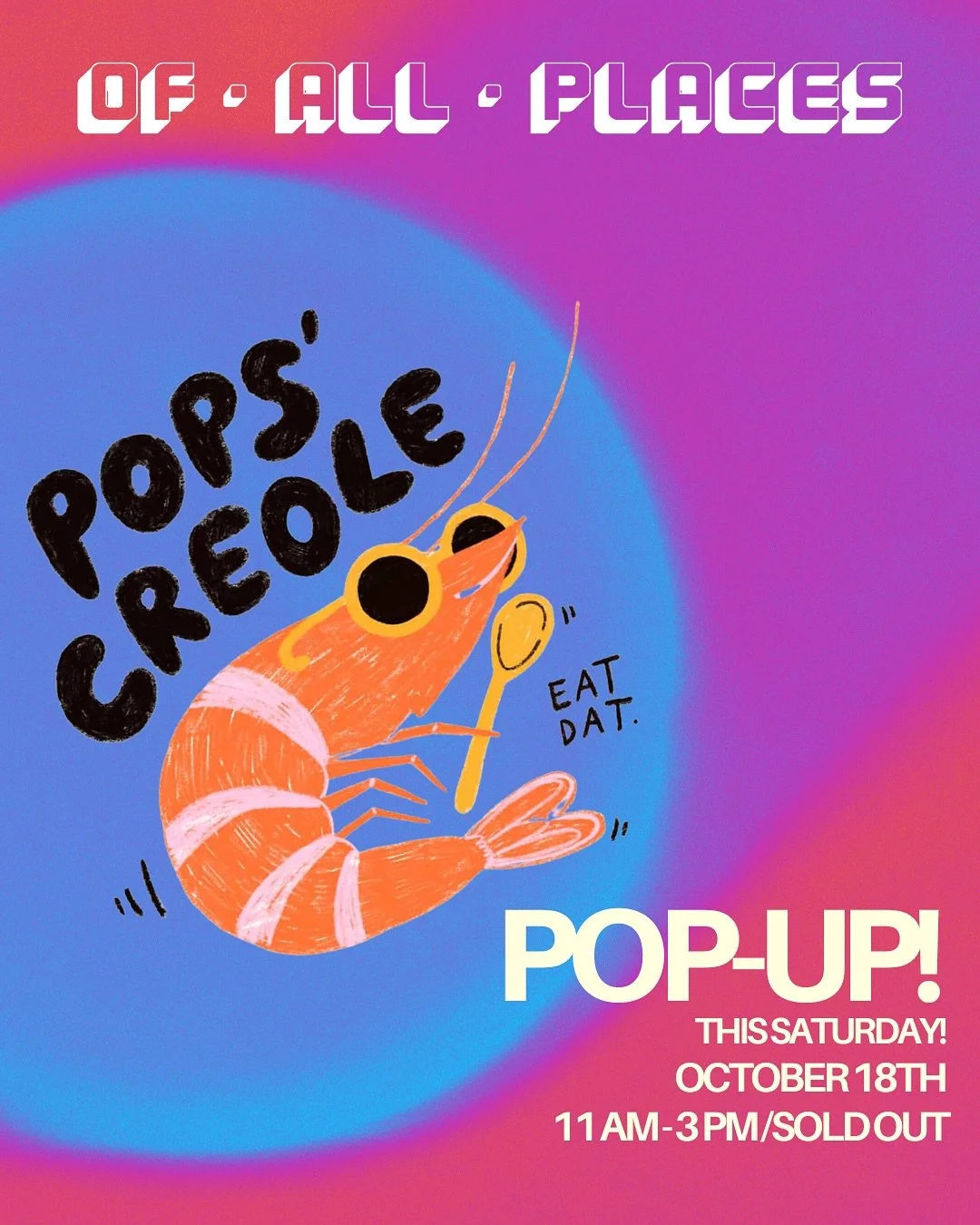 Continuing our killer pop-up lineup for October, we&rsquo;ve got @pops_creole coming this Saturday! Get your tissues out because this menu is going to bring you to tears:

CHICKEN, SAUSAGE AND SMOKED HAM HOCK GUMBO SERVED WITH RICE 🥘

 HOT PORK AND 