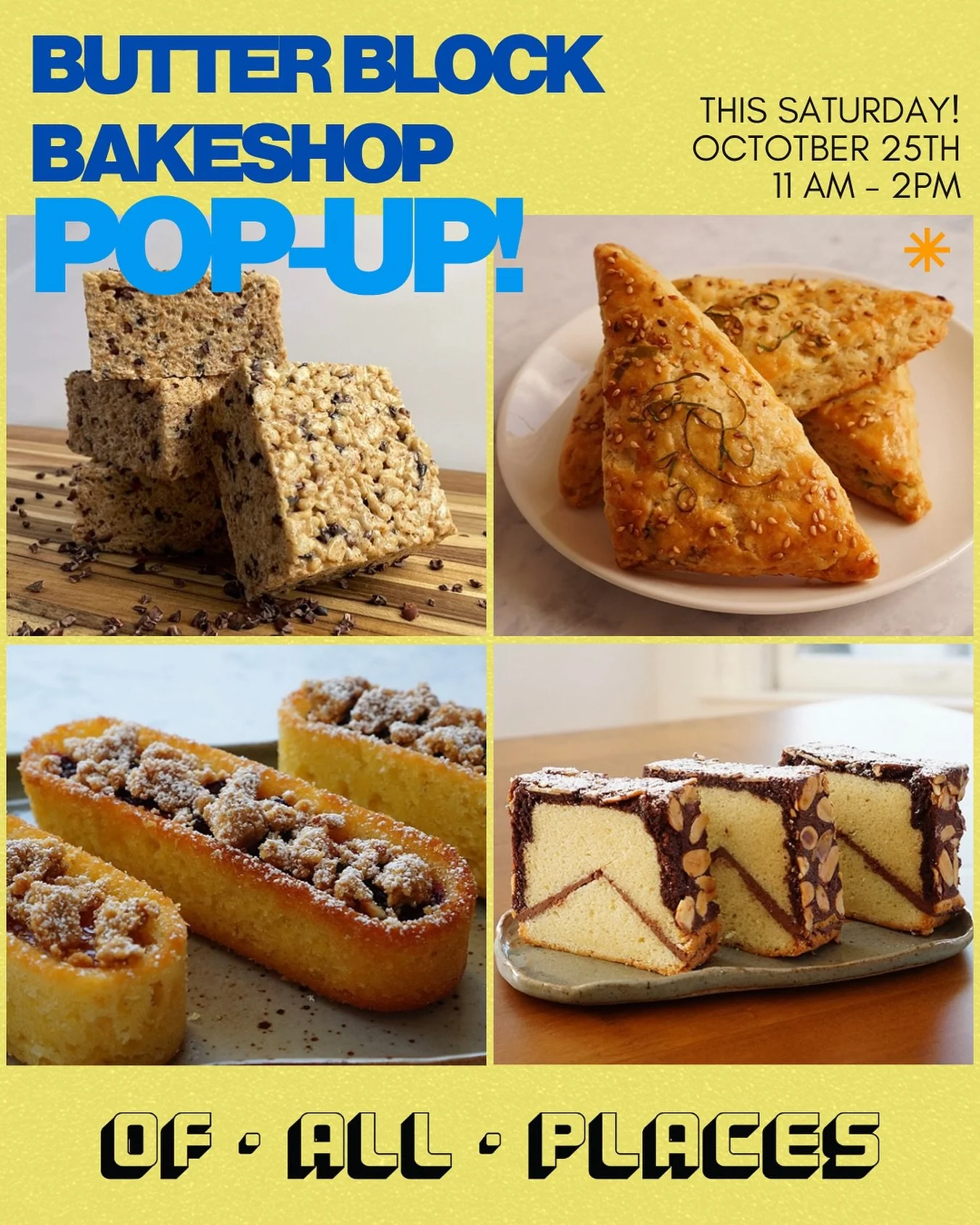 Happy Tuesday! We’ve got @thebutterblockbakeshop scheduled for you this Saturday! Their nostalgic baked treats are not to be missed. Come by for lunch + dessert π₯ͺπ°