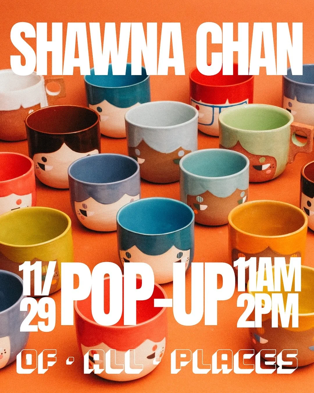 This Saturday! To kick off gift-giving season, the one and only @byshawnachan will be popping up with us. You won&rsquo;t want to miss this one, homies. See ya there! 👀