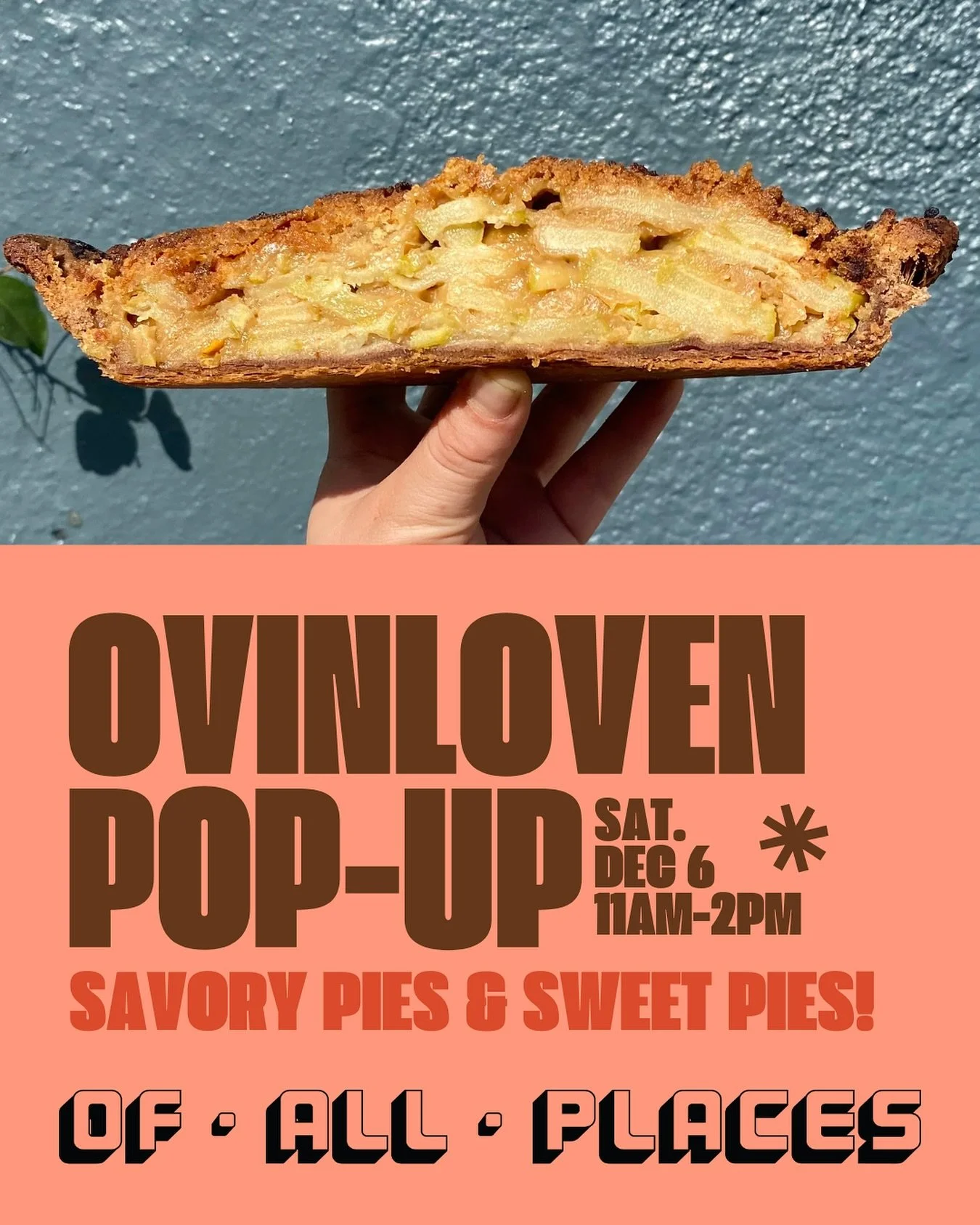 This Saturday, amiguitos! @ovinloven will be back! Preorders are open, and you can find the link in their bio. We&rsquo;ve already ordered our chicken pot pie. Do not miss out. 🥧