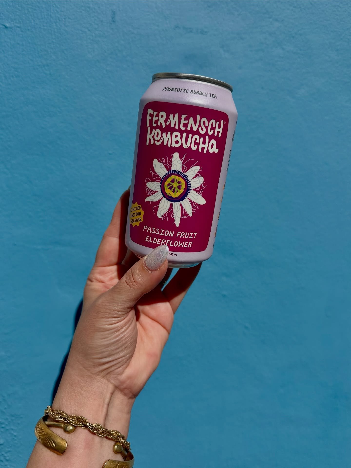 Just in! @fermensch.kombucha&rsquo;s Limited Edition Release, Passion Fruit Elderflower!❤️&zwj;🔥 Come and grab one with your turkey sandwich.