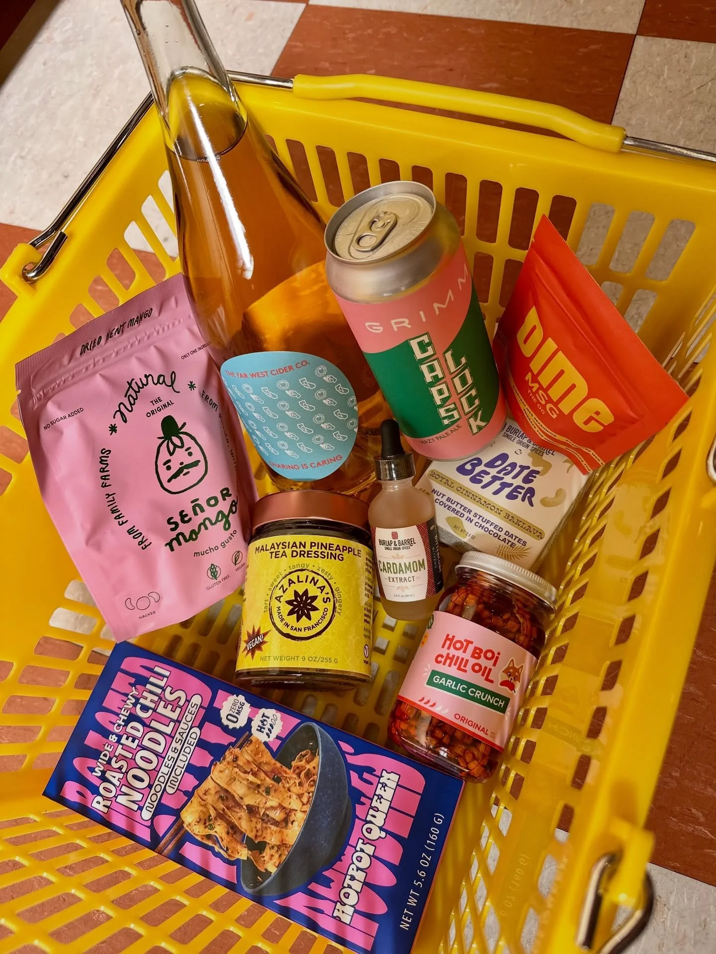 SO MANY new products, homies. Come fill those baskets! 🛒

@senormangomuchogusto Dried Kent Mango in both Natural and Enchilado because we&rsquo;re constantly trying to up our snack game🥭

@farwestcider California Table Cider for keeping you cool th