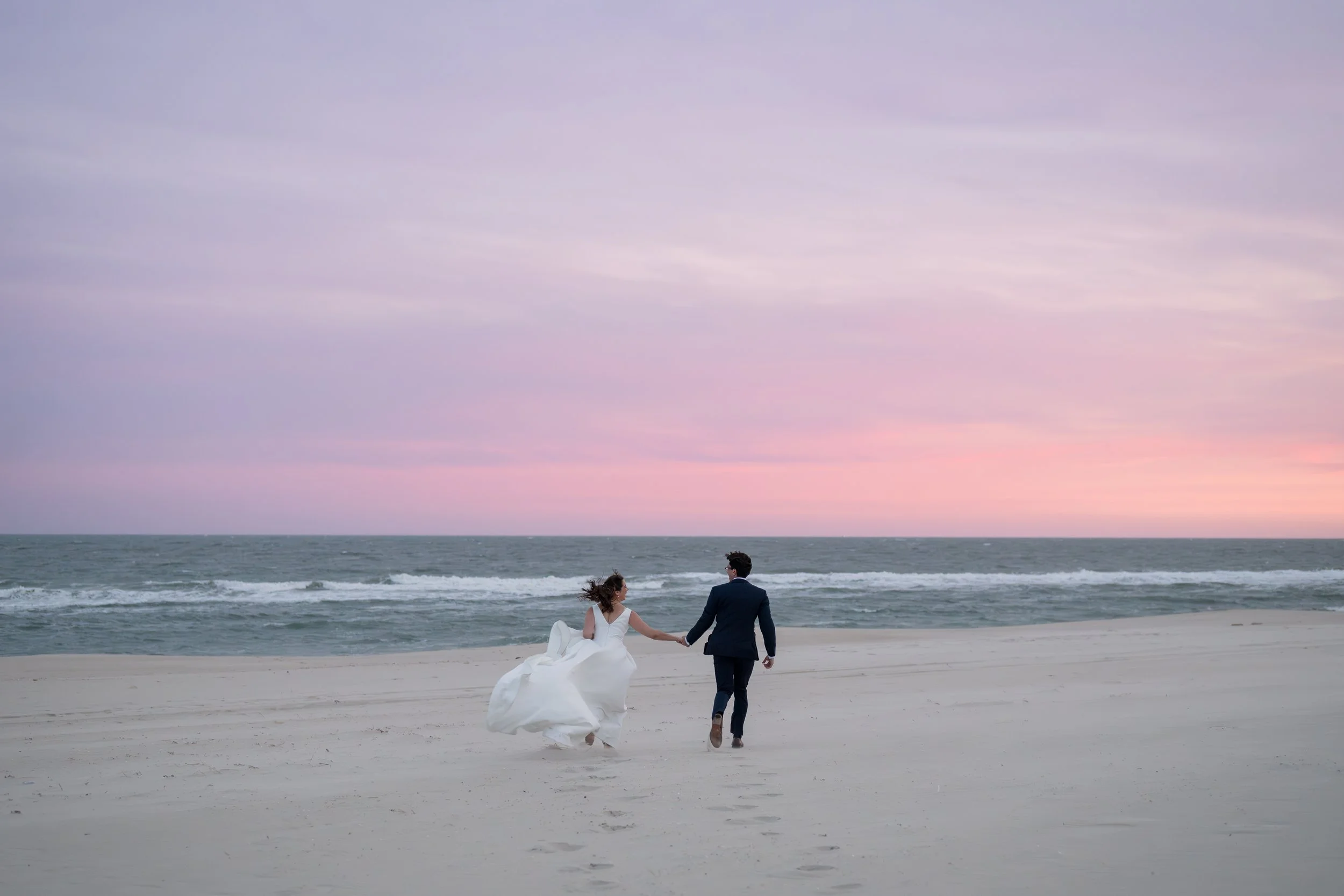 Spray Beach Hotel Wedding at Sunset in long beach New Jersey