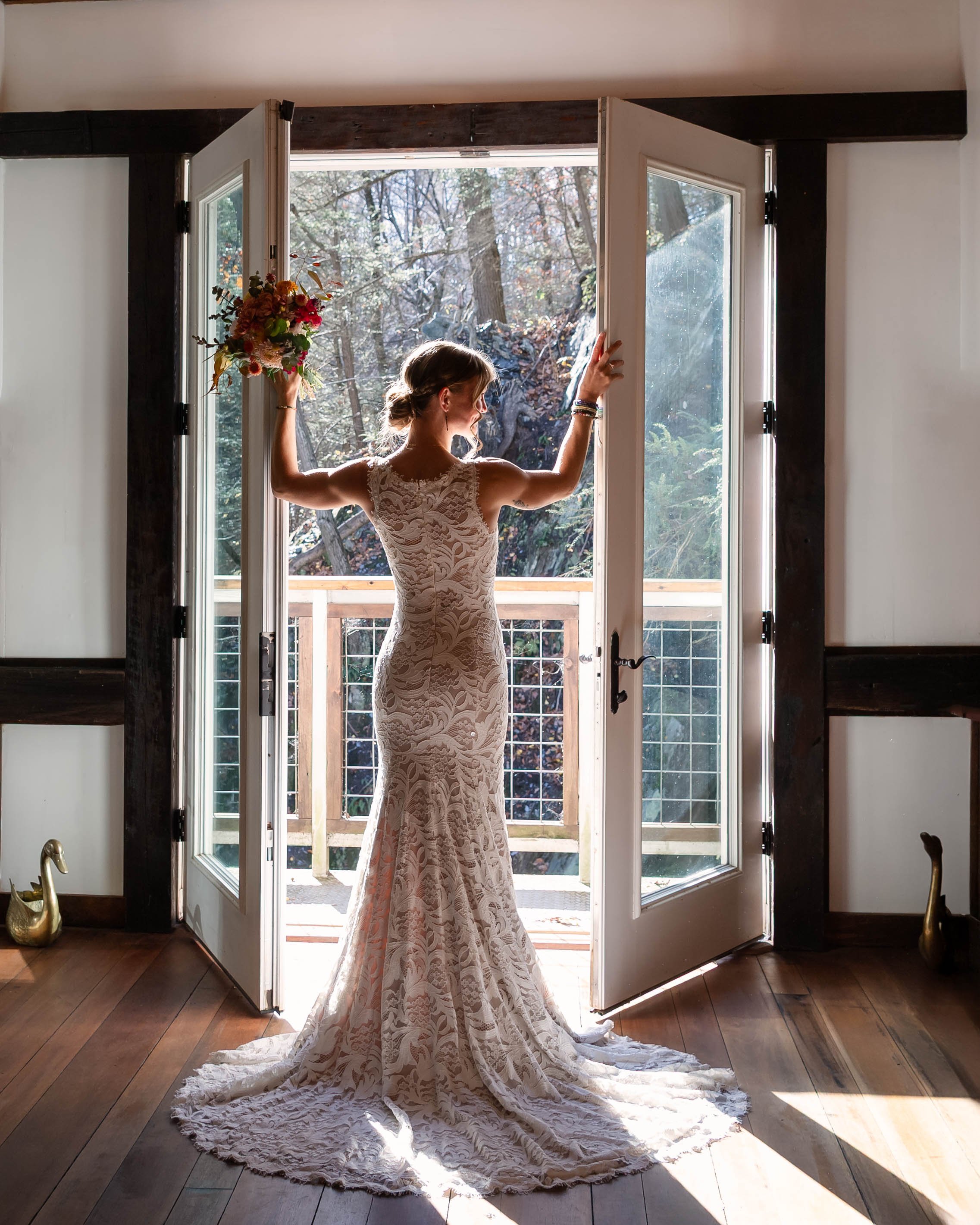 Bride at the gorgeous Drumore Mill in Drumore, PA Pre ceremony Bridal Session