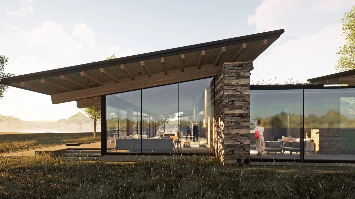 NEW PROJECT: The River View Residence by @bdsarchitects serves as a front row seat to the beauty of Jackson&rsquo;s mountain peaks. Through a sophisticated use of expansive glass, the architecture opens the home to the Teton landscape and surrounding