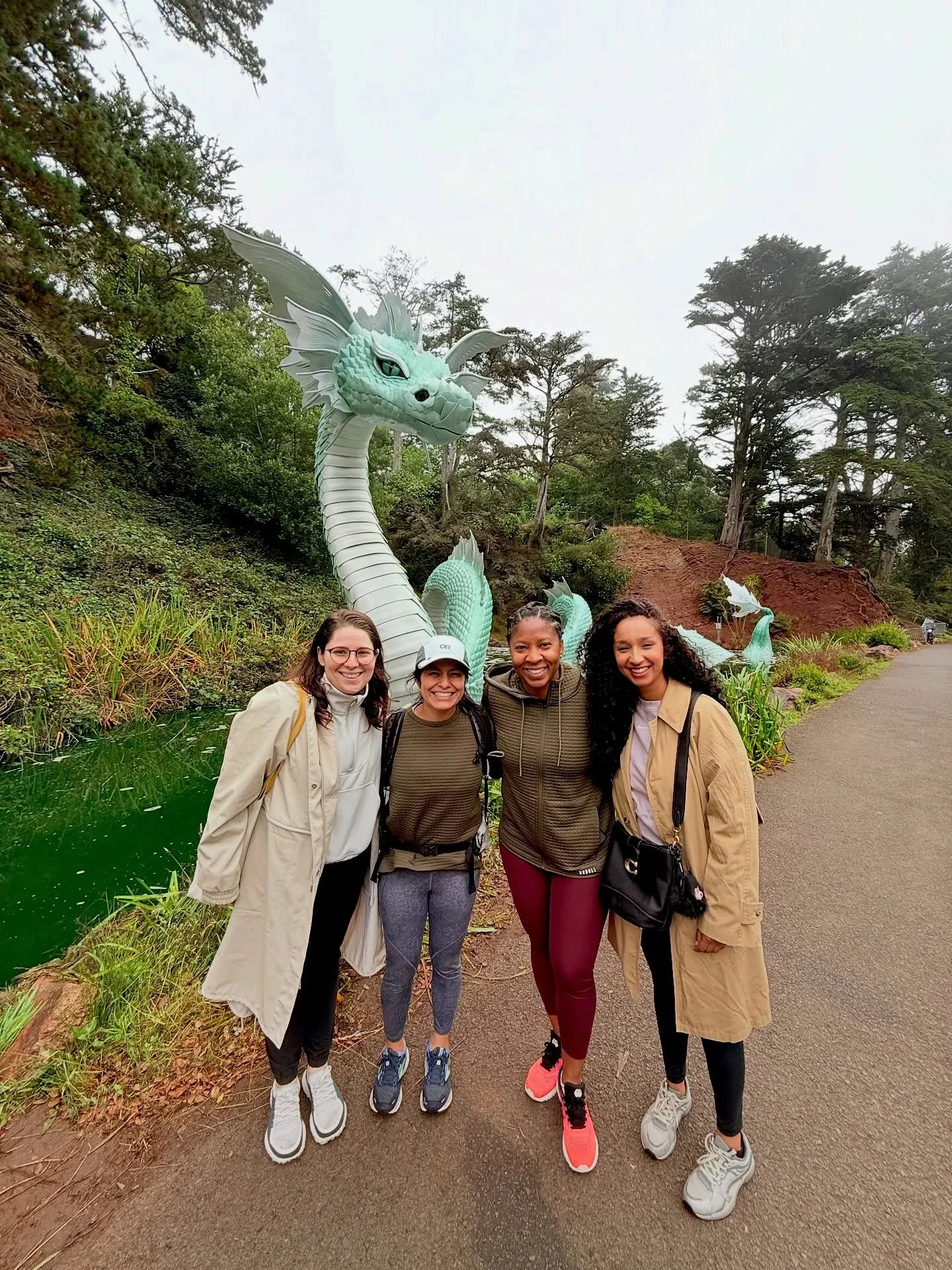 This weekend&rsquo;s community outing in San Francisco took us to our favorite park in the city: Golden Gate Park where we got some steps in, and saw the new art installment Naga at Rainbow Falls Pond along JFK promenade 

@naga_and_the_captainess is