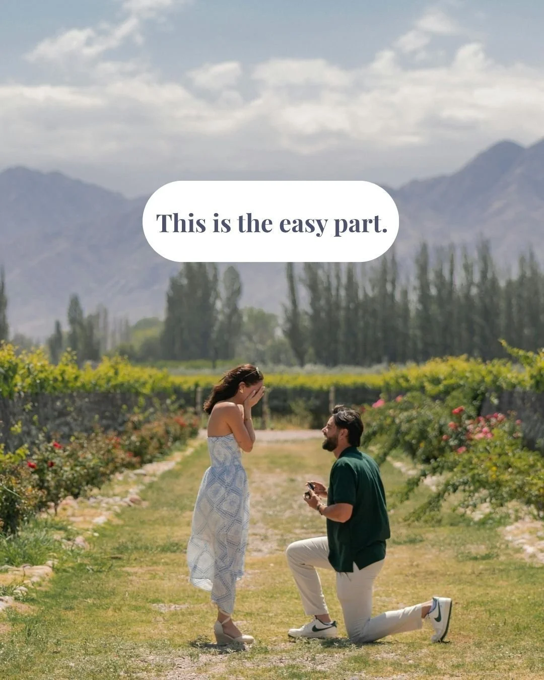 Congratulations on your engagement 💍

Enjoy this part &mdash; the ring, the calls to your people, the "we're getting married" of it all. Let it be exactly as exciting as it feels right now.

Because the next part can go one of two ways. Ei