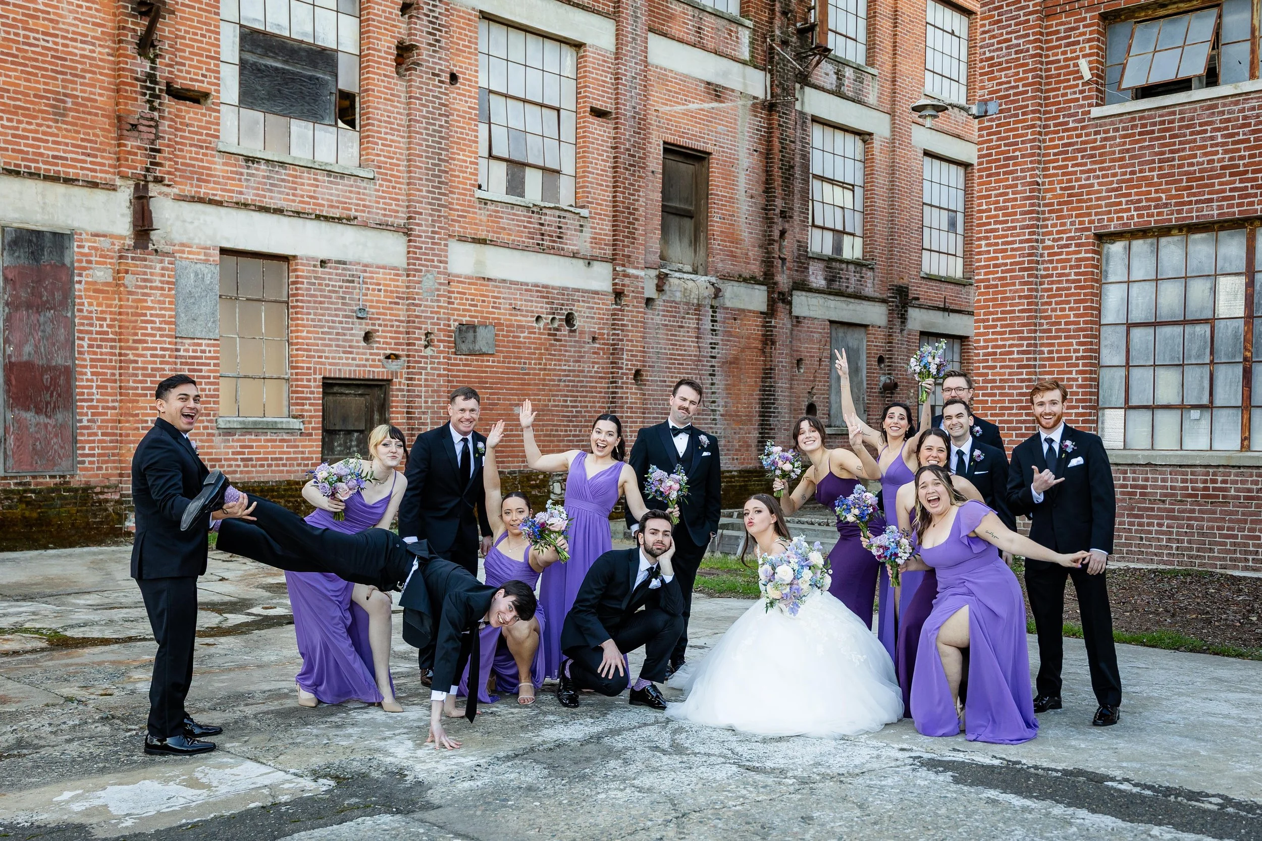 Wedding Party Purple and Blue