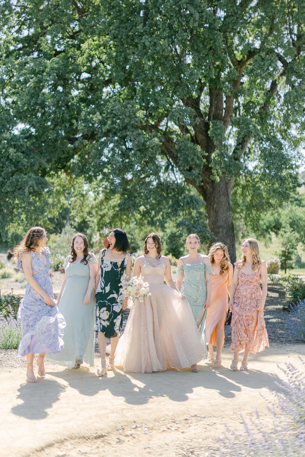 Bride and bridesmaids