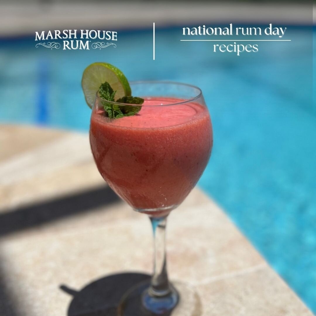 We're still celebrating #nationalrumday with something a little sweet, a little tart and a lot refreshing.. it's our Marsh House Frozen Strawberry Limeade and it is a crowd pleaser on a hot day 🍓☀️

Swipe &gt;&gt; for recipe and share with your frie