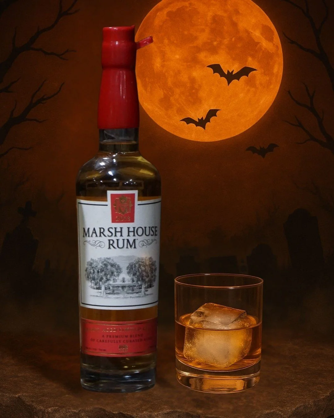 Happy Halloween, friends 🦇  We hope you have a night filled with sweets and a glass of spice-y rum to wash it down. 

Drink responsibly and have a scary-good time. 

#MarshHouseRum #FallVibes #LouisianaHeritage #CraftRum #AutumnColors #PremiumSpirit
