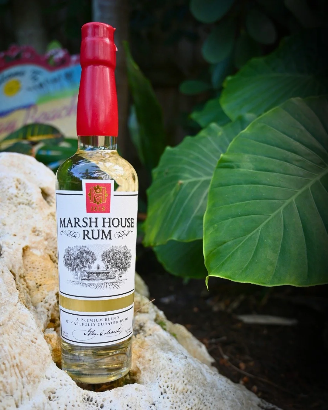 A curated blend of three distinct rums, crafted to stand alone or shine in any cocktail. Marsh House Signature Rum brings together notes of cola, caramel, and vanilla from sugarcane molasses, balanced with bright floral tones and a citrus finish from