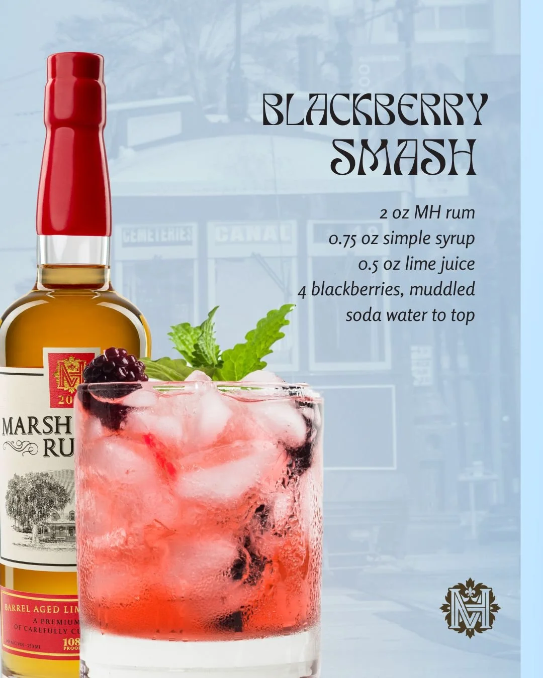 Jazz Fest weekend calls for something special in your glass. This Blackberry Smash brings together muddled blackberries, fresh lime, and our 2-year barrel-aged rum for a cocktail that's as vibrant as the festival itself.

Whether you're heading to th