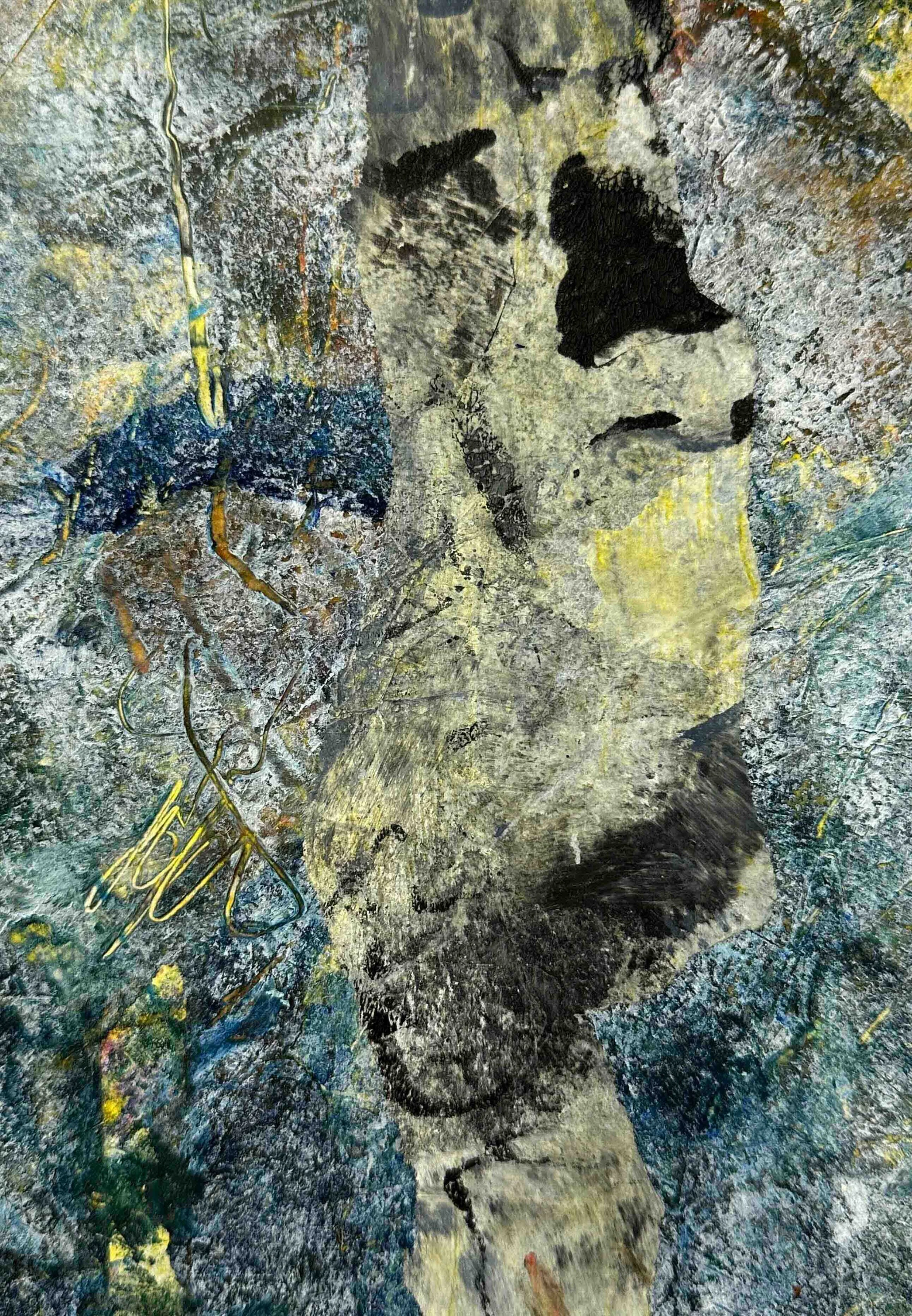 Amongst the Shallows II
 
cold wax medium monoprint
 
203mm x 254mm framed
 
$230