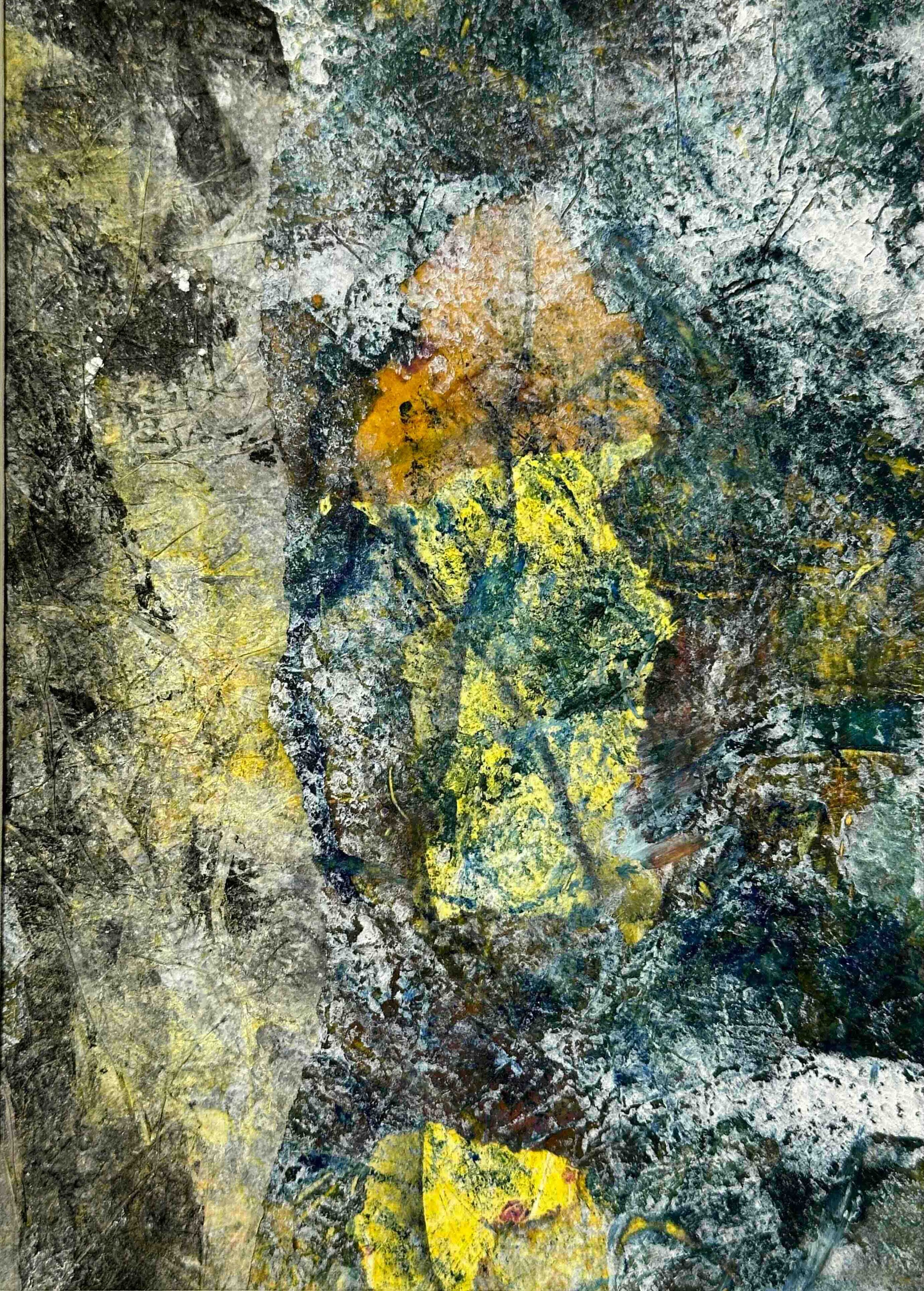 Amongst the Shallows III
 
cold wax medium monoprint
 
203mm x 254mm framed
 
$230