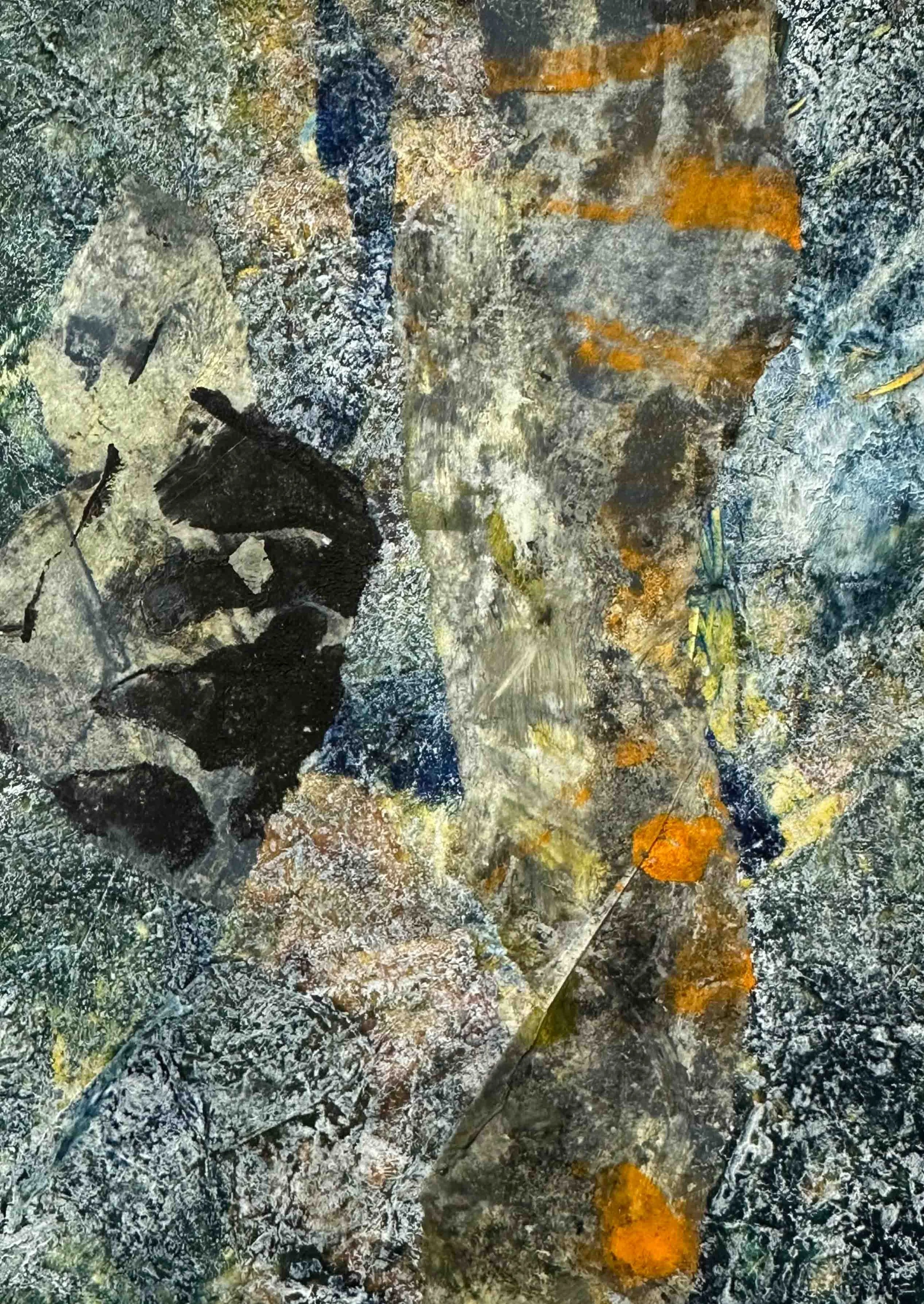 Amongst the Shallows I
 
cold wax medium monoprint
 
203mm x 254mm framed
 
$230