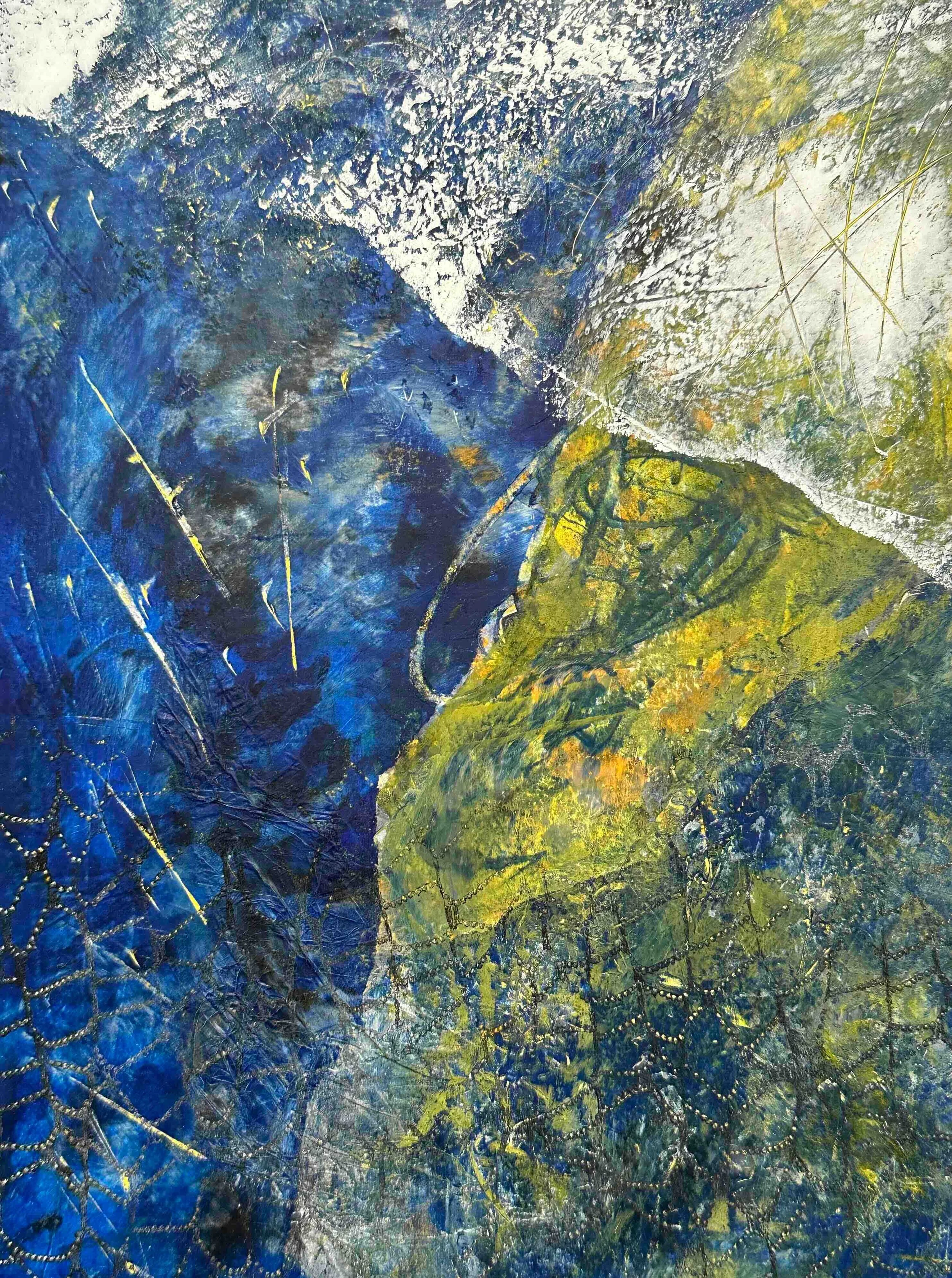 Shoreline II
 
cold wax medium
 
356mm x 280mm framed
 
$450